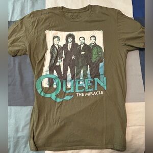 Queen “The Miracle” Album Olive Graphic Official Tee